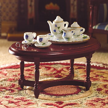 Oval coffe table Mahogany