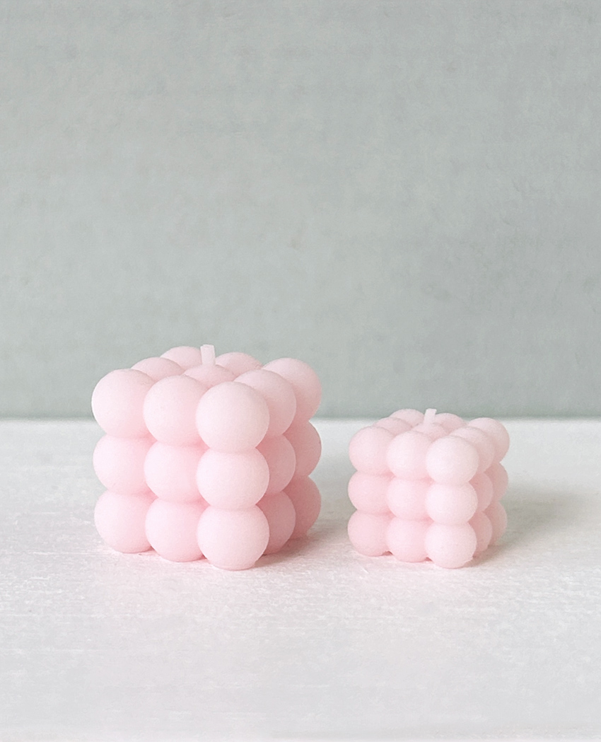 Bubble candlelights -pink- 10mm - from Mormors Dockskåp - 2