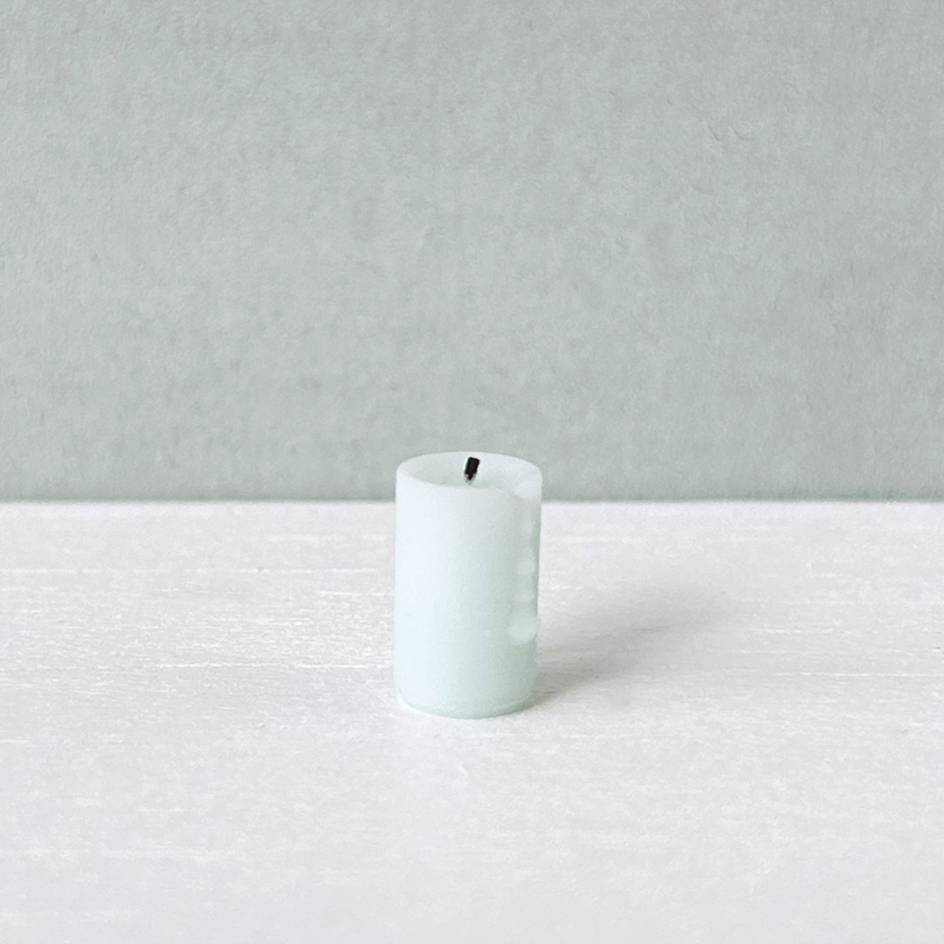 Candle light, turquoise  "running wax" - 10mm - from Mormors Dockskåp