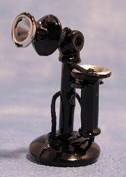 Telephone black metallic