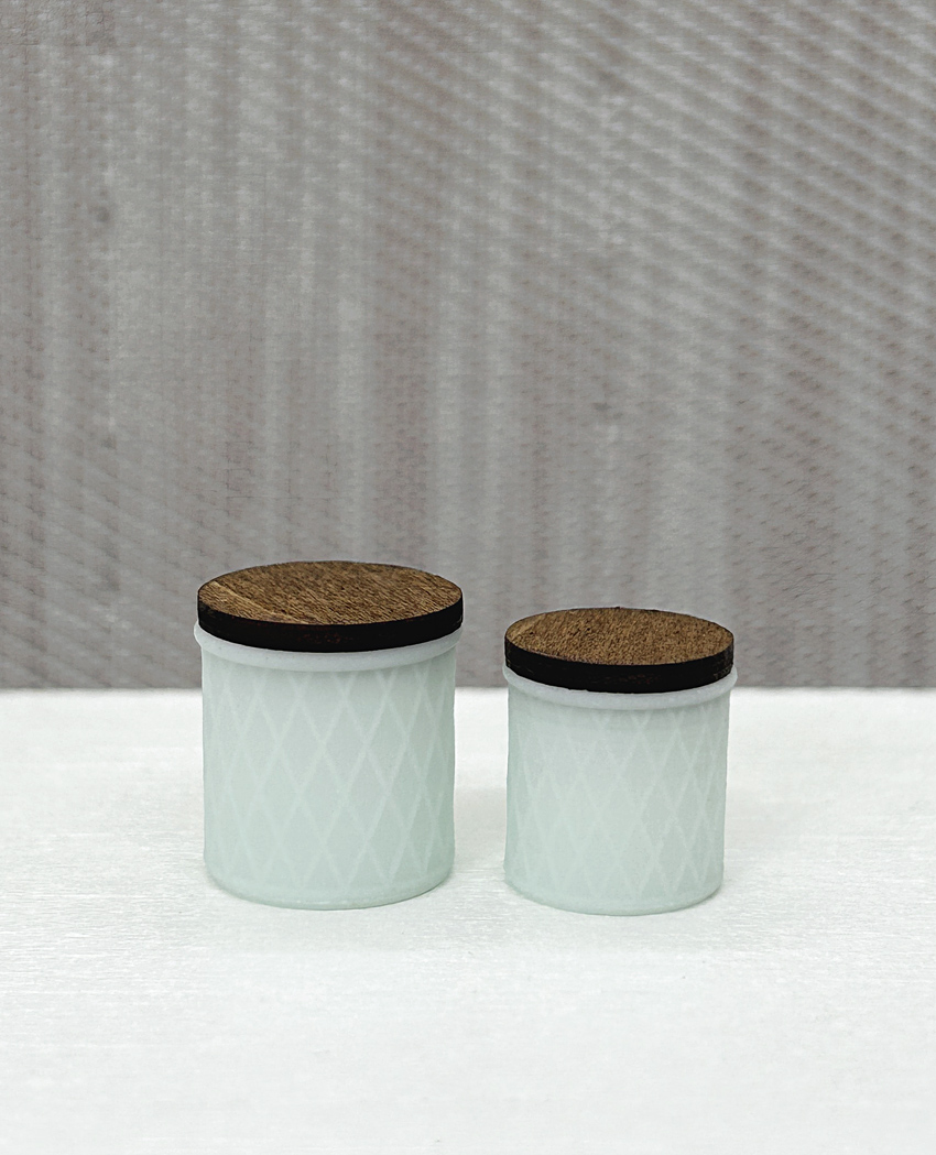 jars with wooden lids-turquoise- from mormor