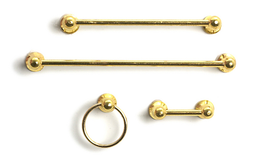 Handdukhållare 4/set guld