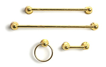 Handdukhållare 4/set guld