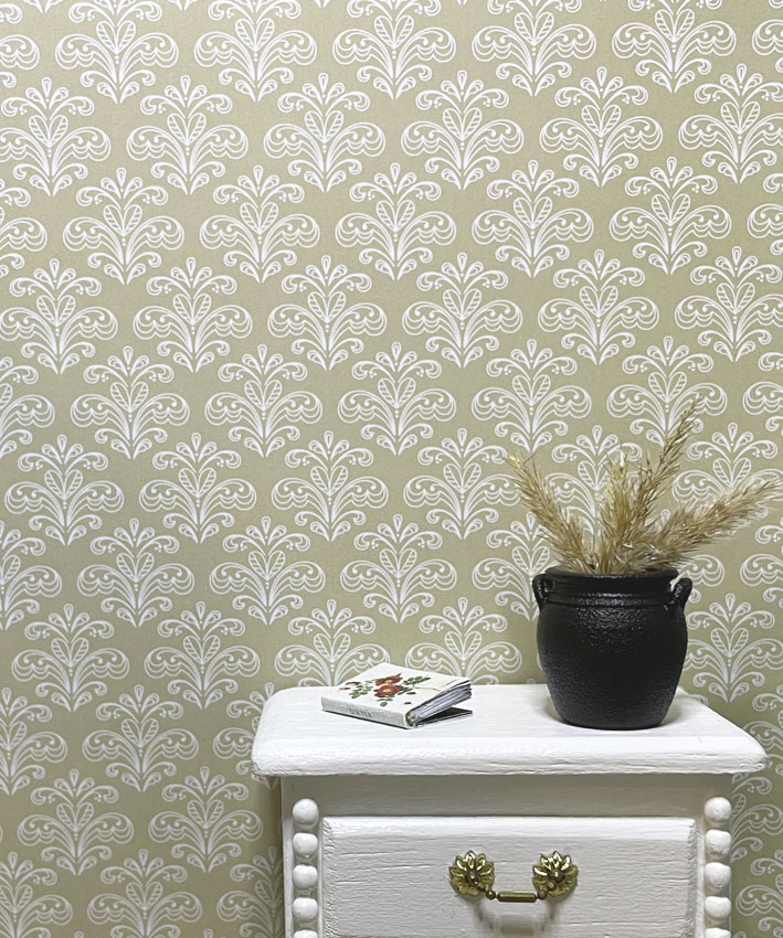 Wallpaper - lantliv. lightblue & creme - from mormors dockskåp