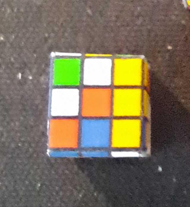 Rubics Cube - olöst - handgjord i England
