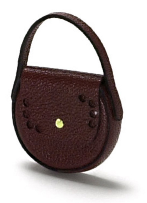 Handbag brown, round