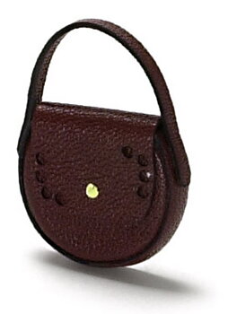 Handbag brown, round