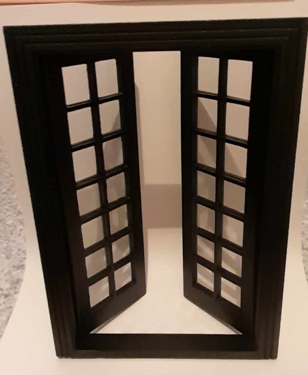 Doulbe french door black