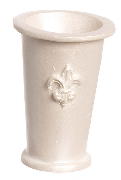 Pot round, white