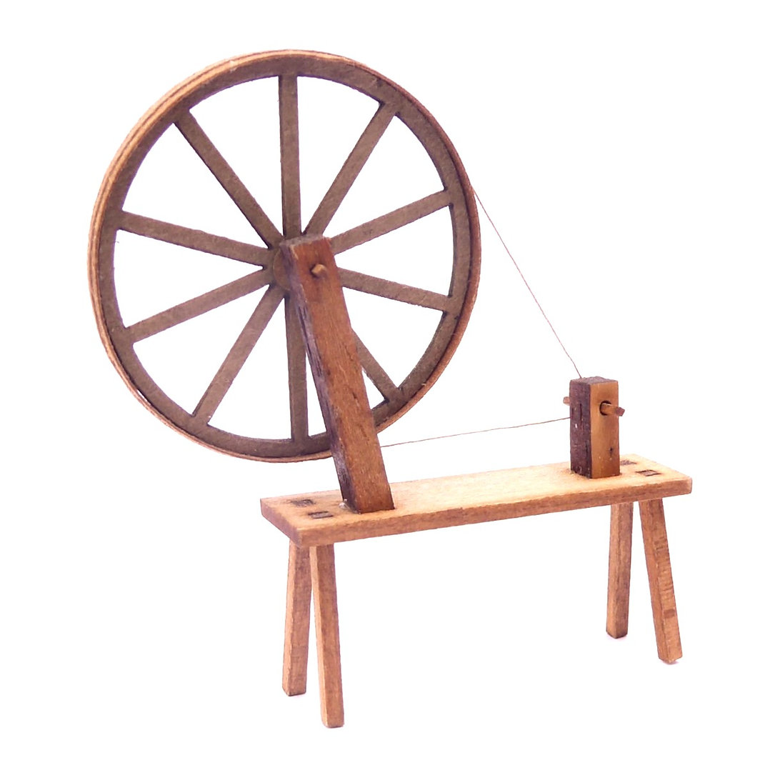 1:48th Scale Spinning wheel - kit from Jane Harrop