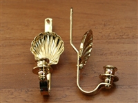 Pair of Shell Wall Sconce Candle Holders
