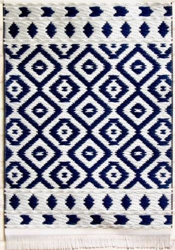 Rug- Blue check 10 x 14 cm cm