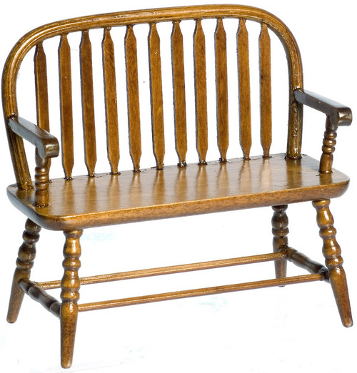 Windsor bench walnut