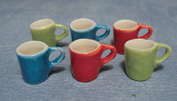 6 cups in porcelain
