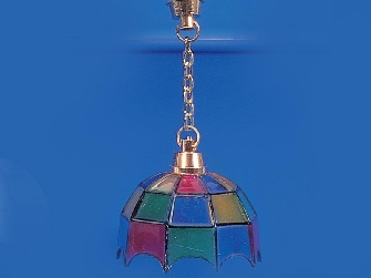 Tiffany light, red and green