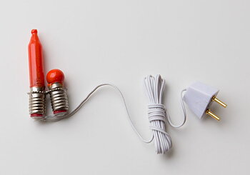 Light on wire red flashing