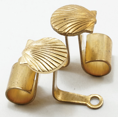 Gold Drapery Rod Brackets, 1 Pair