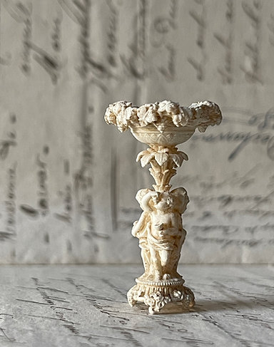18 th century putti table centre for fruit or flowers unpainted -  from Alison Davies - 2