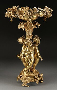 18 th century putti table centre for fruit or flowers unpainted -  from Alison Davies