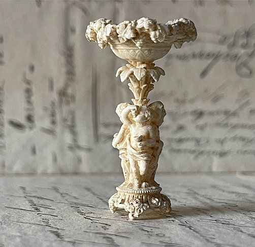 18 th century putti table centre for fruit or flowers unpainted -  from Alison Davies - 3