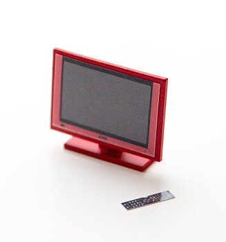 Flatt scren TV with remote controll red