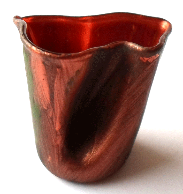 Glas vas, guldbrun
