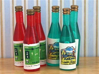 Set of wine bottles
