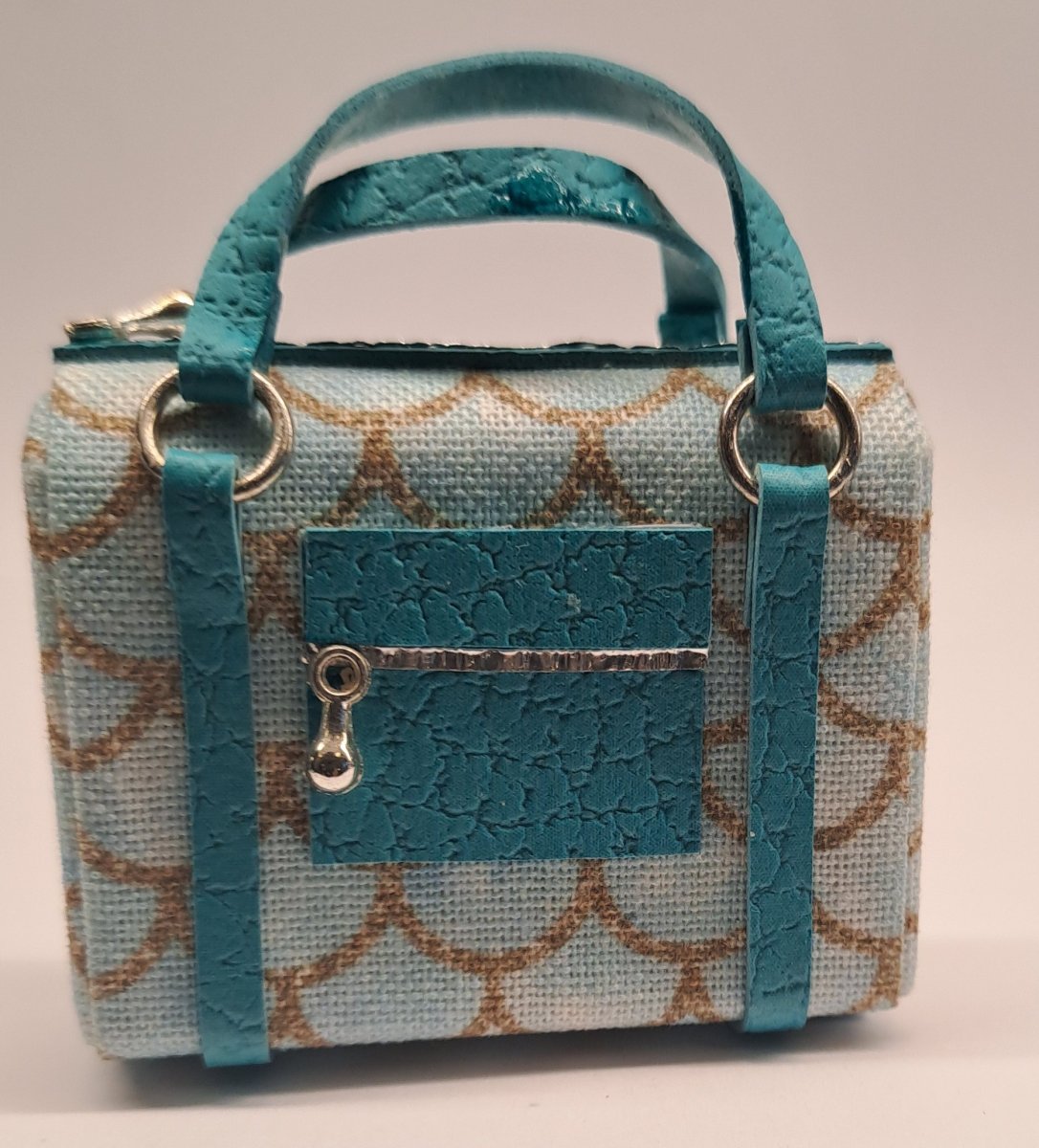 Weekend bag -green - handcraft -  An-So Miniatures