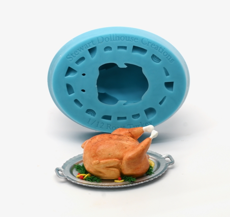 Silikonform kalkon - kommer med lite lera och små kulor att dekorera med - 2