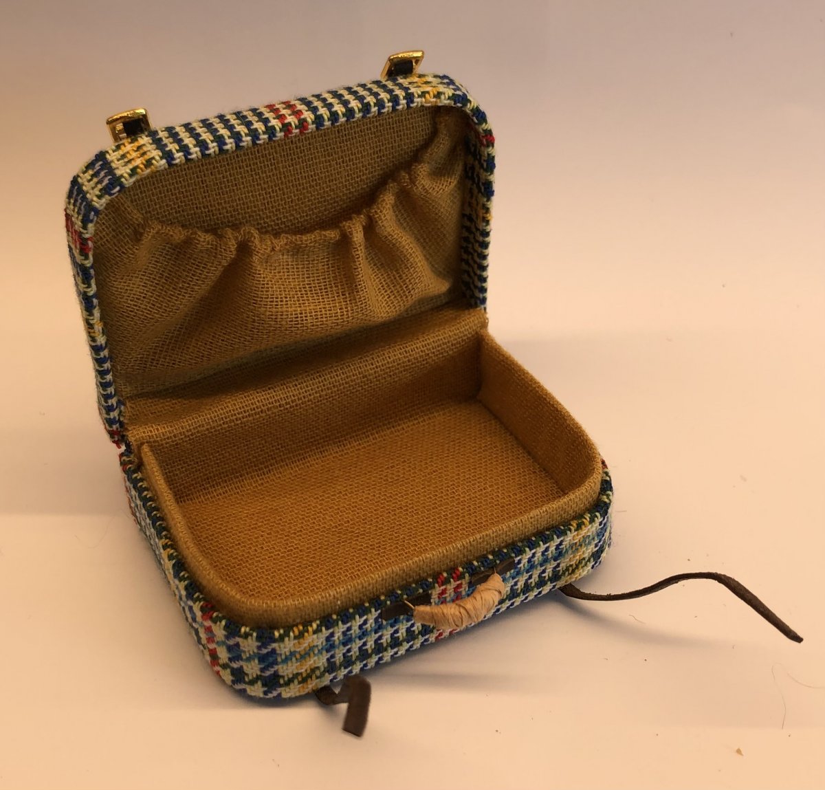 Suitcase, with stripes, -Charlotte Japter handcraft