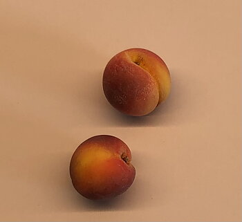 2 peaches, -Charlotte Japter handcraft