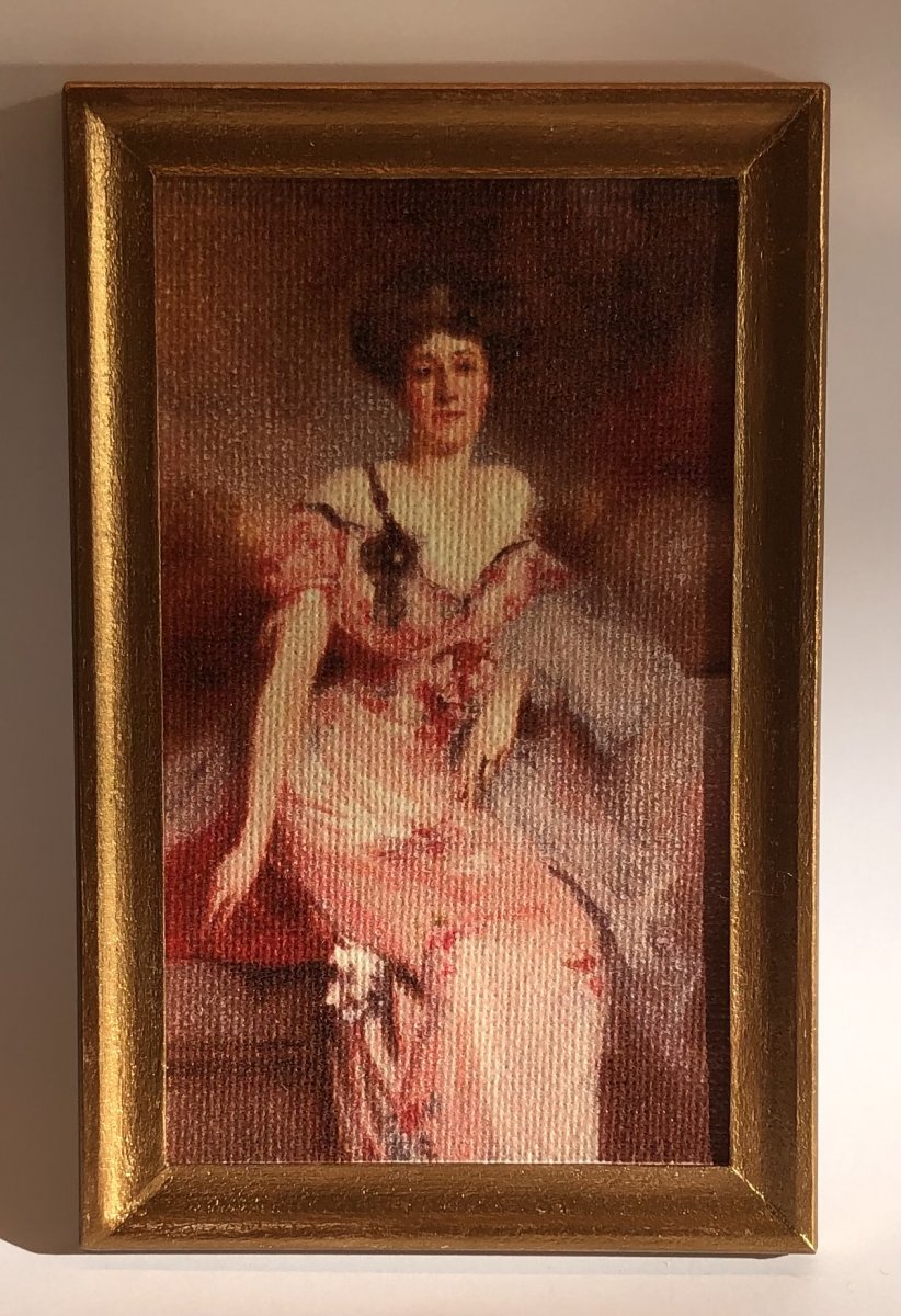 Picture with goldframe, -Charlotte Jagter handcraft
