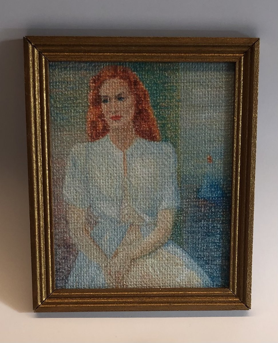 Picture with goldframe, -Charlotte Jagter handcraft