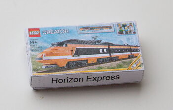 Cardboard box train set