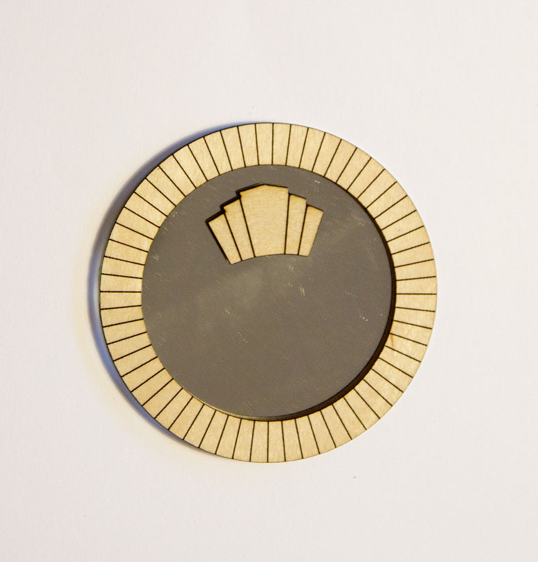 Spegel  Rund stor 3,5 cm