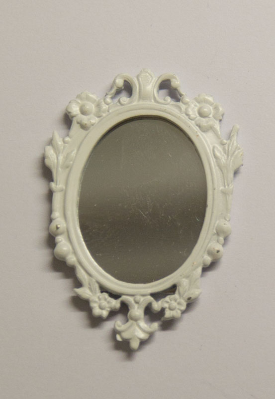 Mirror, oval 5x3 silver frame