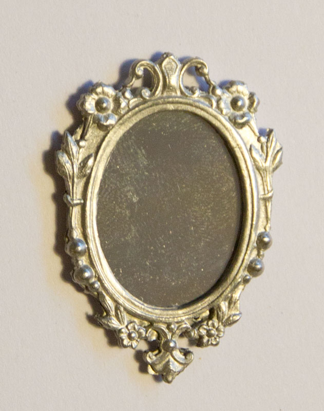 Mirror, oval 5x3 golden frame
