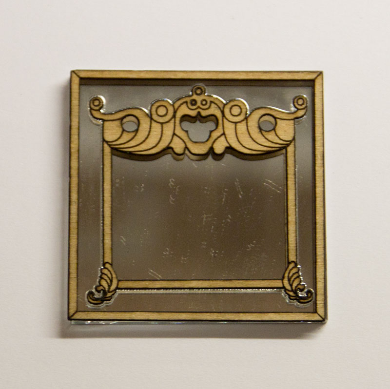 Spegel  Fyrkantig 4,2x4,2 cm