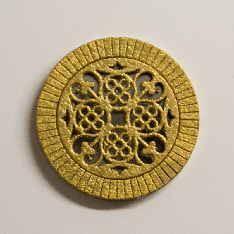 Mirror,  round 3,5cm gold