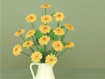 Gerbera, flower kit yellow