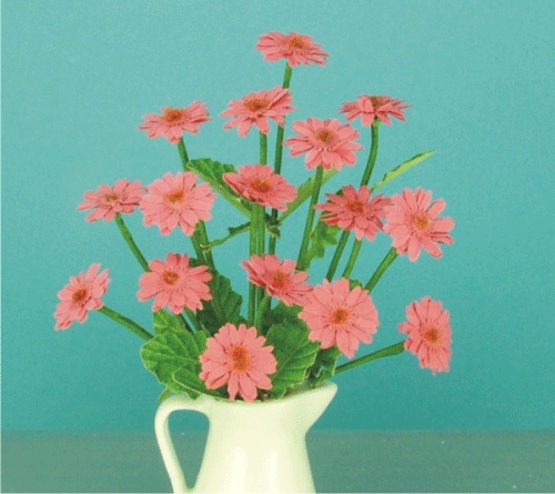 Gerbera, flower kit dark pink