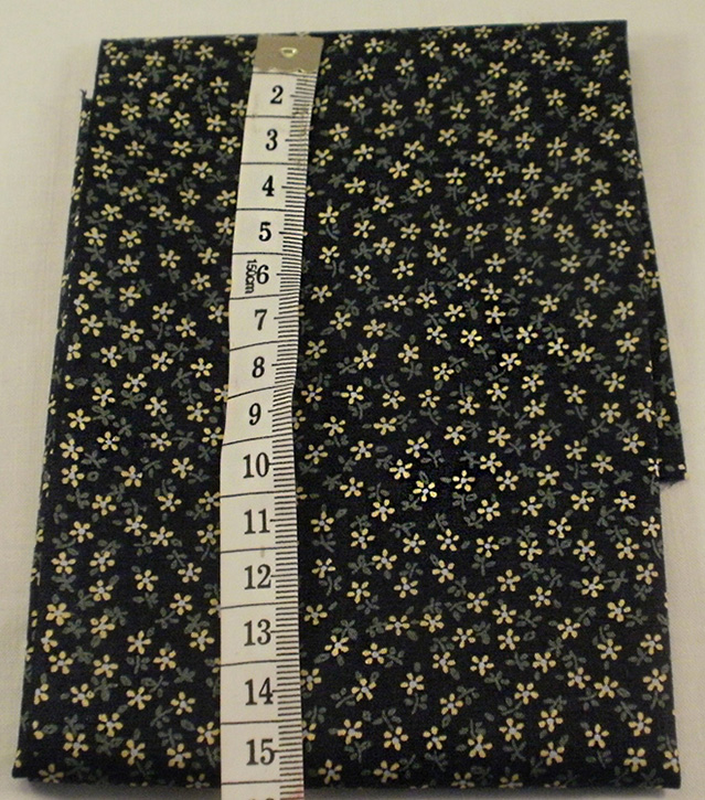 Cotton, black with yellow flowers