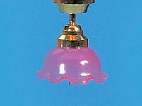 Ceiling light red, with wire