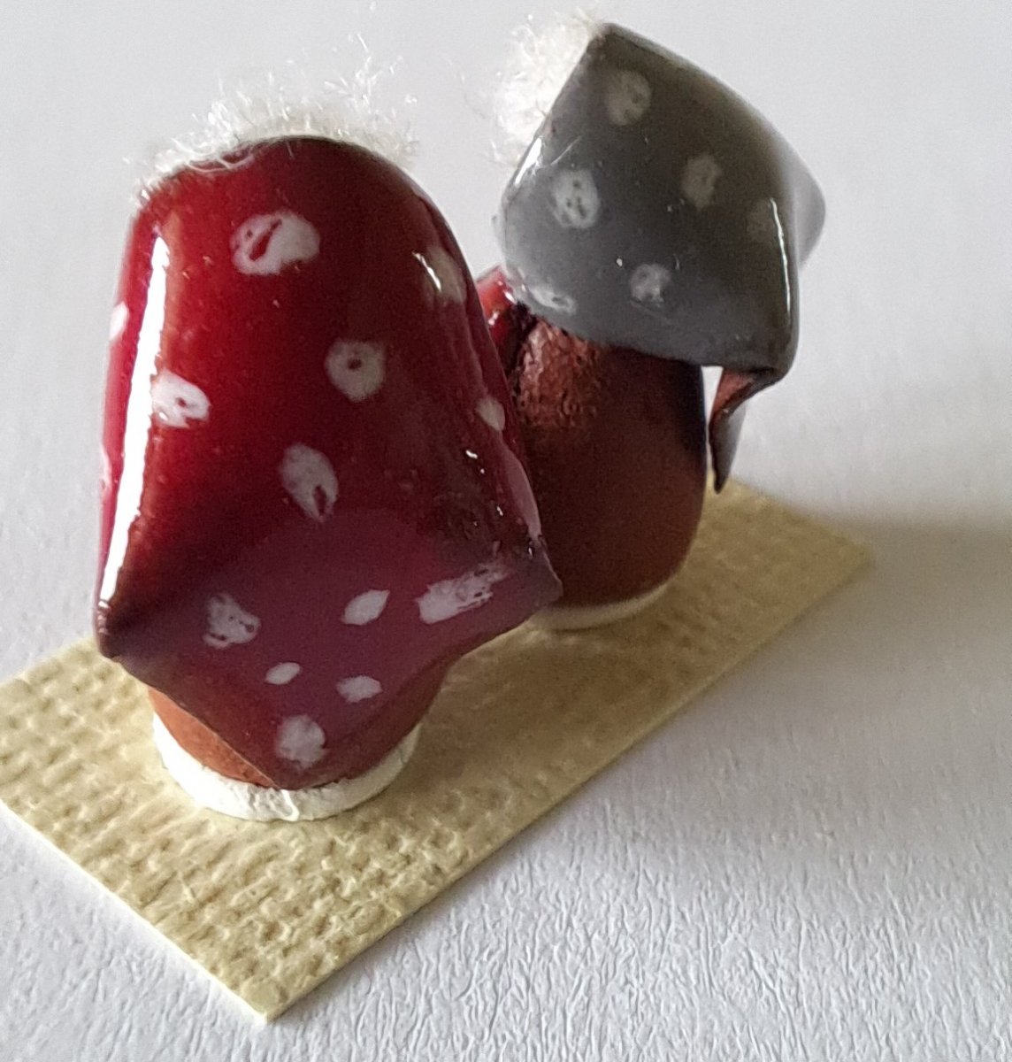Two handmade - ceramics old woman - 2