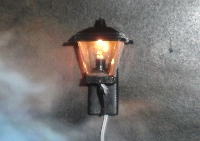 Outdoor light, black, with wire - 2