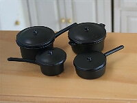 Grytor svarta, 4pack