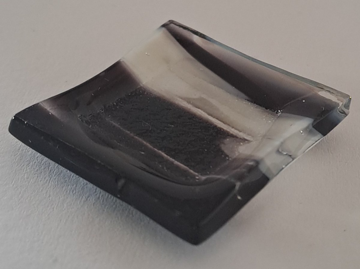 One glass plate  handmade by Eva-Lena Gustafsson