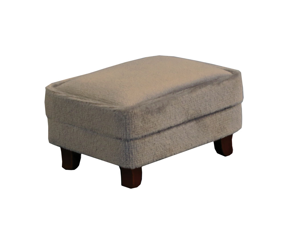 Footstol  in velvet - grey