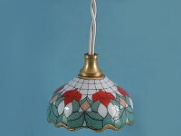 Tiffany light, red and green, porcealin