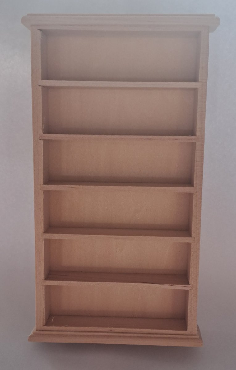 Unpainted  bookcase 6 shelf